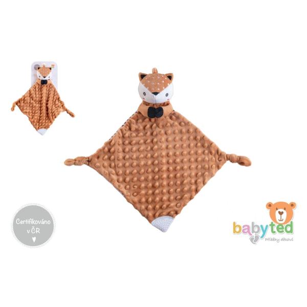 Srnka babyted, uspávač kousátko, chrastítko plyš 25x25cm