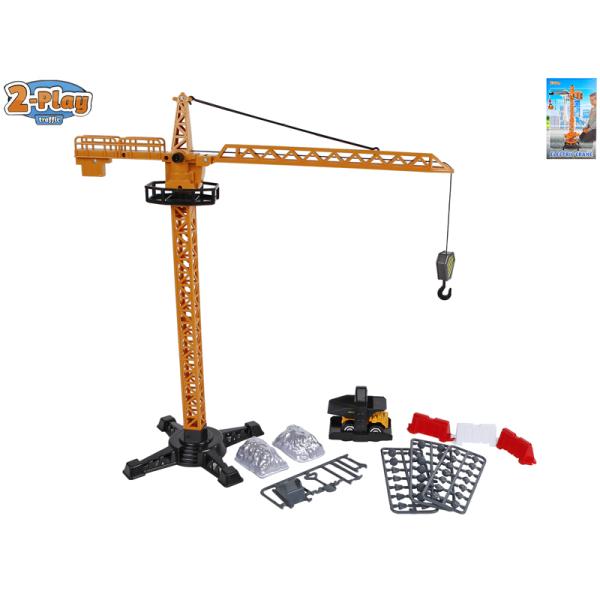 2-Play Traffic jeřáb 40cm s vozidlem a 50ks doplňků