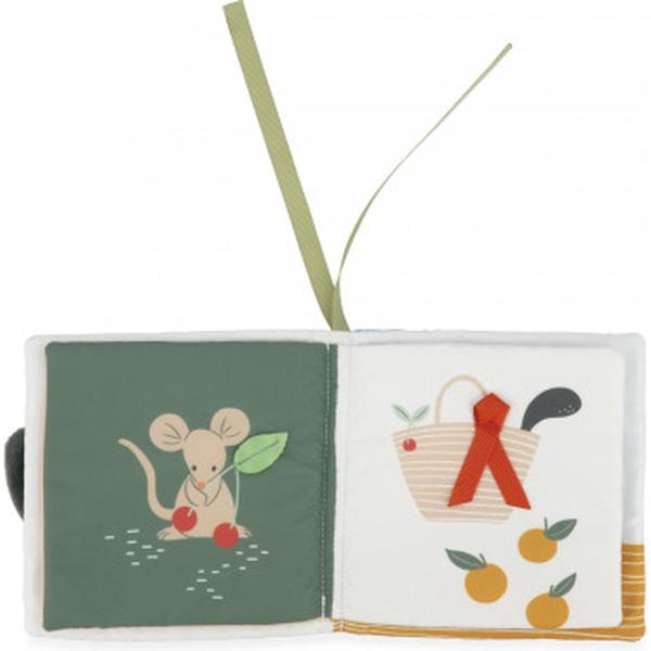 Kaloo Les Amis Textilní knížka s plyšákem Kočka Chamallow