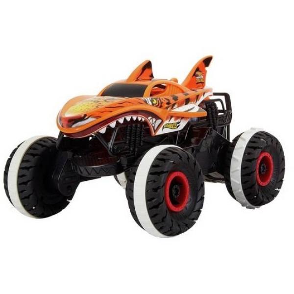 Mattel Hot Wheels R/C Monster truck 1:15 žralok tygří