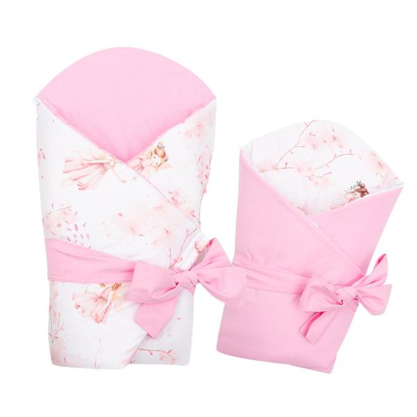 Oboustranná dětská zavinovačka New Baby Víly 80x80 cm