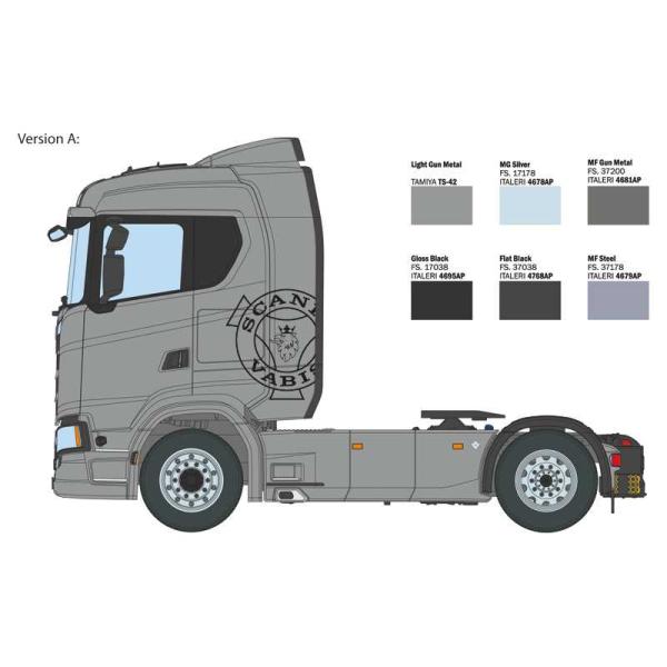 Model Kit truck 3971 - Scania S770 4x2 Normální Střecha "Šedá Kabina" (1:24) (obrázek 5)