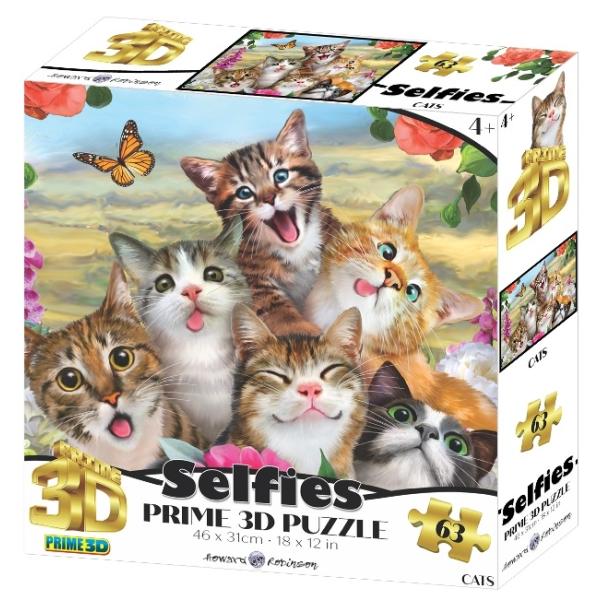 PRIME 3D PUZZLE - Kočičí Selfie 63 dílků