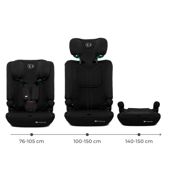 KINDERKRAFT Autosedačka I-Comfy i-Size (76 do 150 cm) Black
