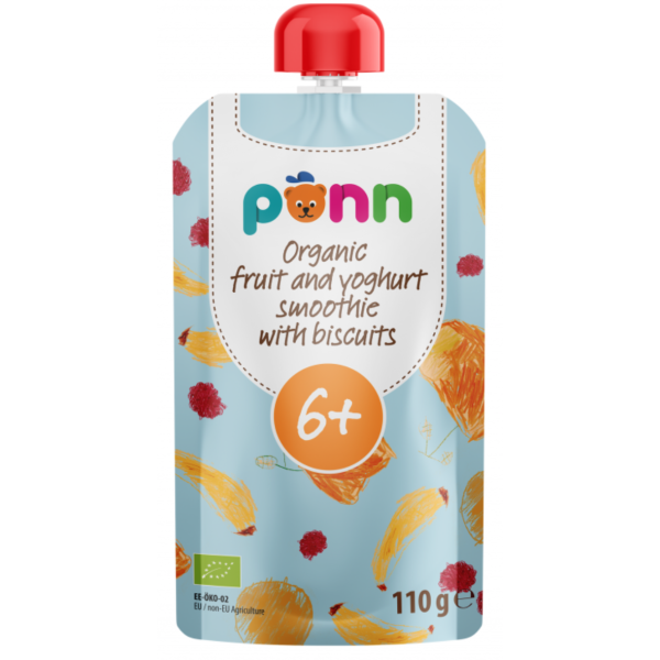 SALVEST Ponn BIO Ovocné smoothie s jogurtem a sušenkami (110 g)