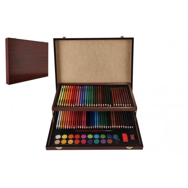 Sada na malování - Art box kreativní sada 91ks v dřevěném kufříku (obrázek 3)