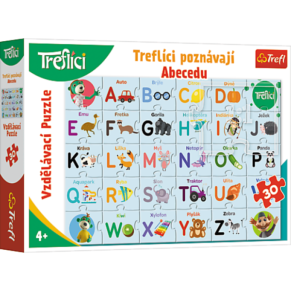 Trefl Vzdělávací puzzle 30 dílků - Treflíci poznávají abecedu CZ / Trefl