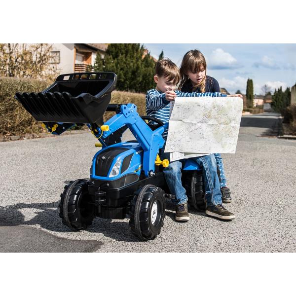 Rollytoys Šlapací traktor Farmtrac NH s předním nakladačem