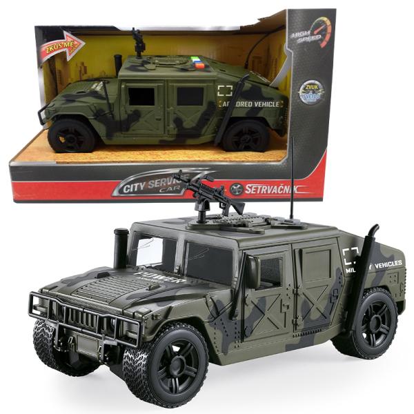 CITY SERVICE CAR – Vojenské obrněné vozidlo tmavé maskování 1:16