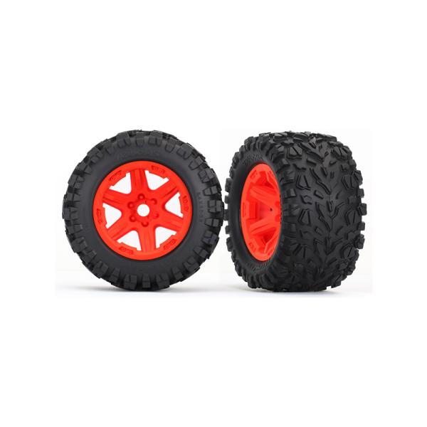 Traxxas kolo 3.8", disk oranžový, pneu Talon EXT (pár)
