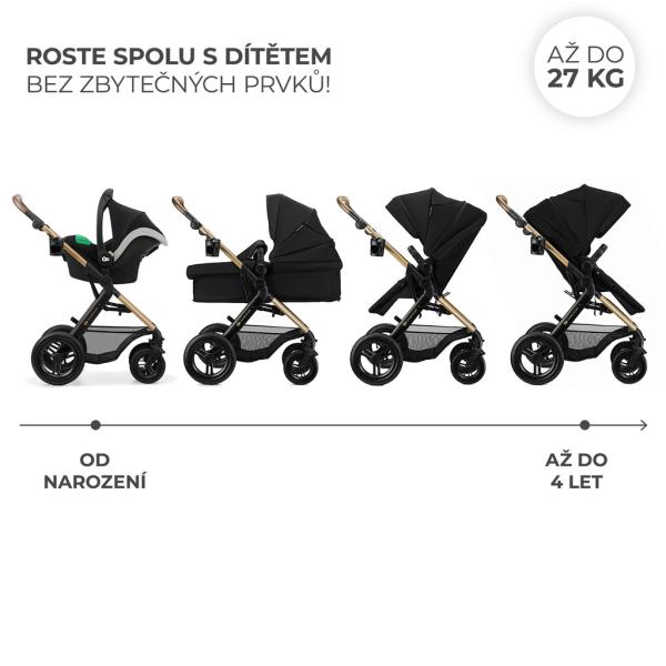 KINDERKRAFT Kočárek kombinovaný 3v1 Moov 2 XL Air Black (obrázek 7)