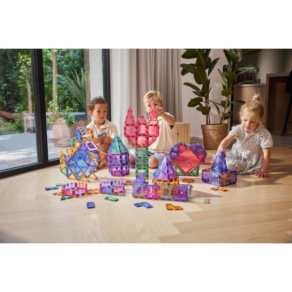 Cleverclixx Magnetická stavebnice Mega Creative Pack Pastel – 210 ks (obrázek 10)