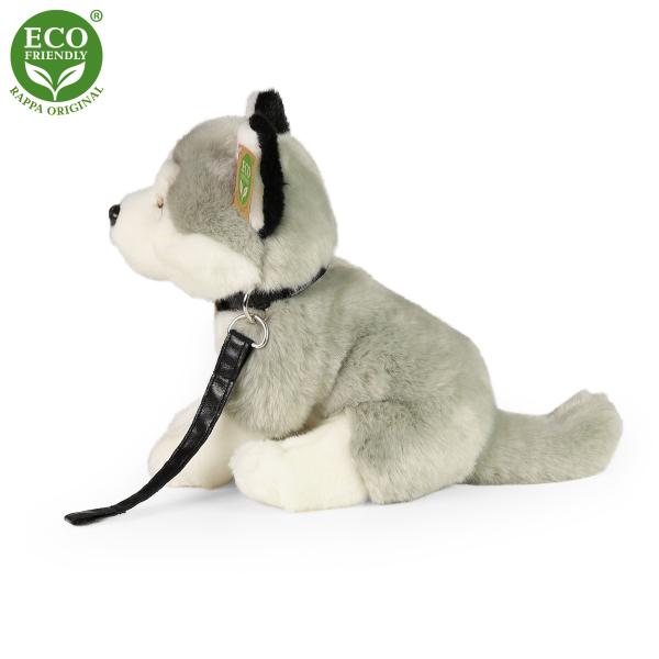 Plyšový pes husky sedící s vodítkem 28 cm ECO-FRIENDLY (obrázek 3)