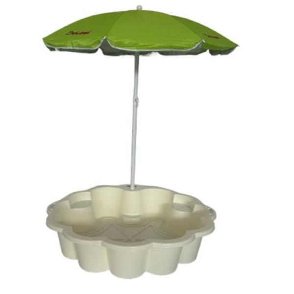 Doloni Pieskovisko kvet so slnečníkom biele