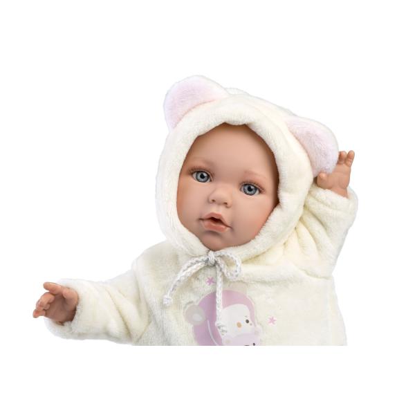 Llorens 14208 BABY JULIA – realistická panenka miminko s měkkým látkovým tělem – 42 cm