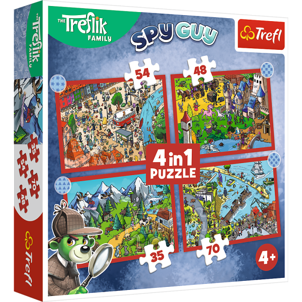 Trefl Puzzle 4v1 Oblíbení Treflíci