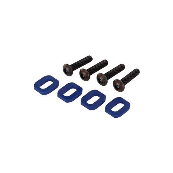 Traxxas podložka pod skrutky motora hliníková modrá (4)