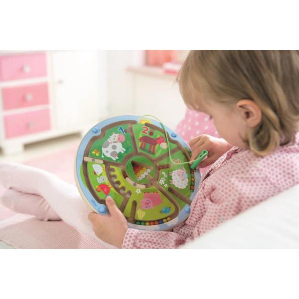 Haba Magnetický labyrint s perem Farma Čísla