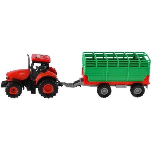 Traktor Zetor s vlekem plast na setrvačník na bat. se světlem se zvukem