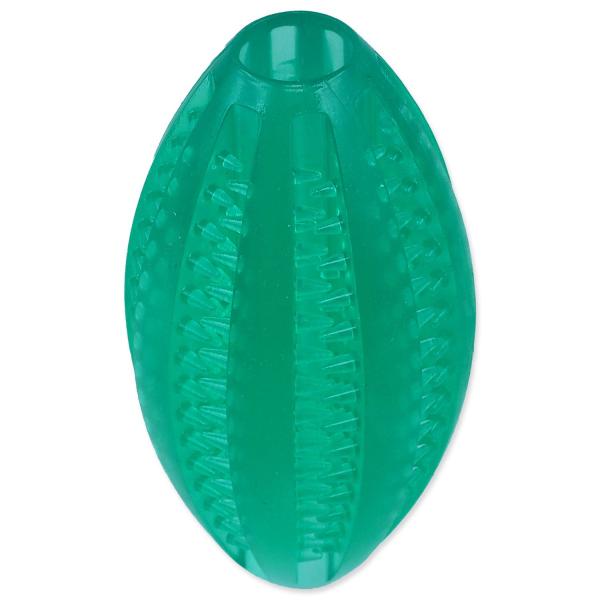 Míček Dog Fantasy DENTAL MINT rugby zelený 9cm (obrázek 3)