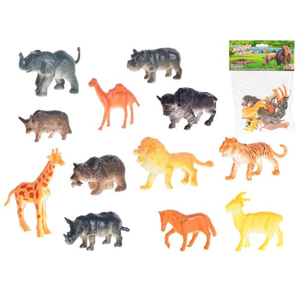 Zvířátka safari 5-7cm 12ks