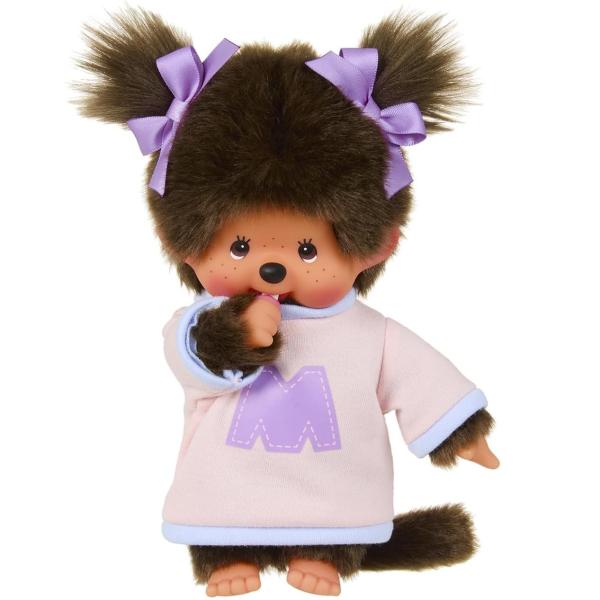 Monchhichi Mončiči dívka ve svetru s písmenem M 20 cm