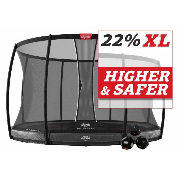 BERG Elite+ InGround 430 Grey Levels + ochranná sieť Deluxe DLX XL