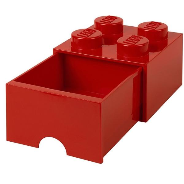 LEGO® úložný box 4 - se zásuvkou červená 250 x 250 x 180 mm (obrázek 3)