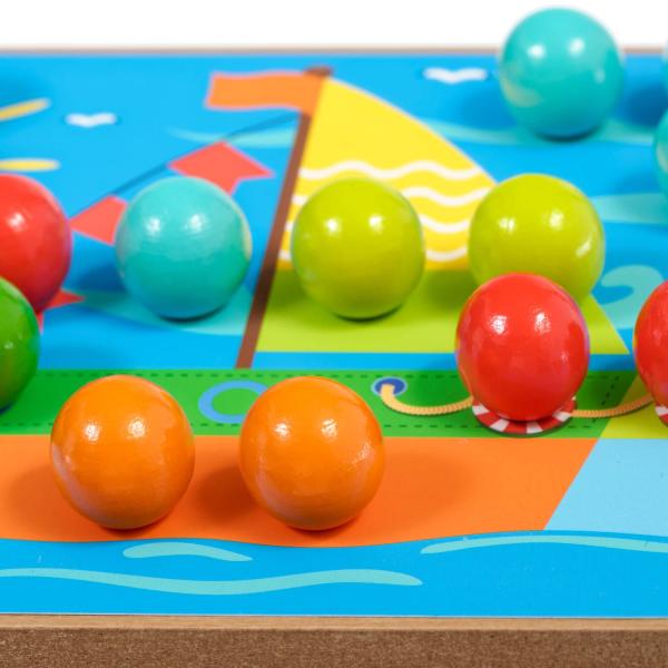 Lucy & Leo 321 Mozaika s pinzetou a vyšívání – dřevěný herní set s předlohami