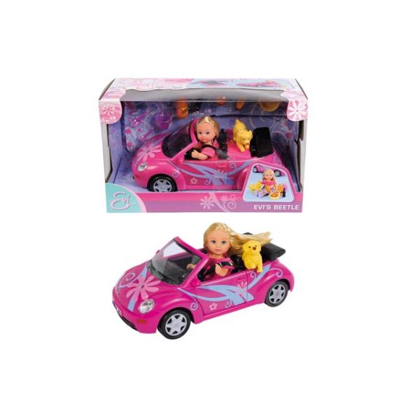 Panenka Evička s autem New Beetle