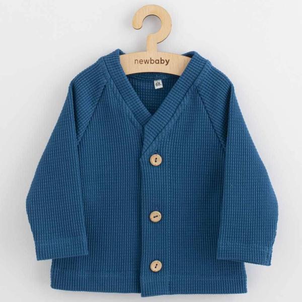 Dojčenský kabátik na gombíky New Baby Luxury clothing Oliver modrý 68 (4-6m)