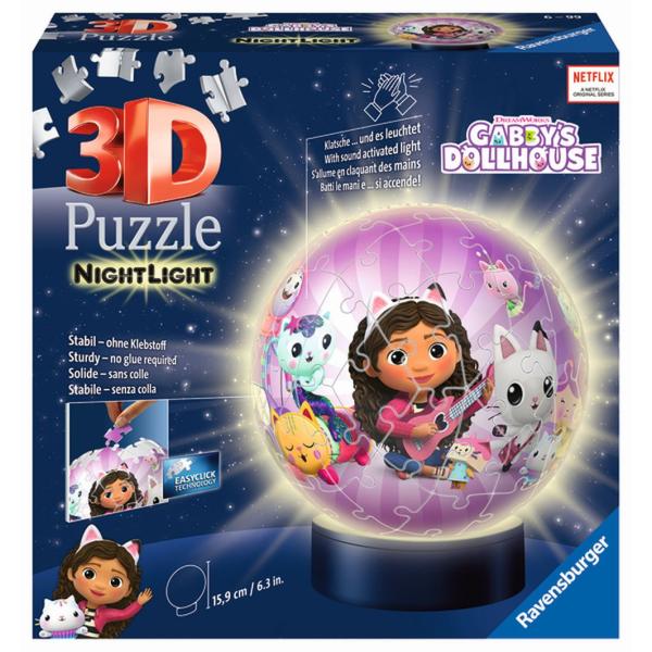 Ravensburger Puzzle-Ball Gabby’s Dollhouse 72 dílků (noční edice)