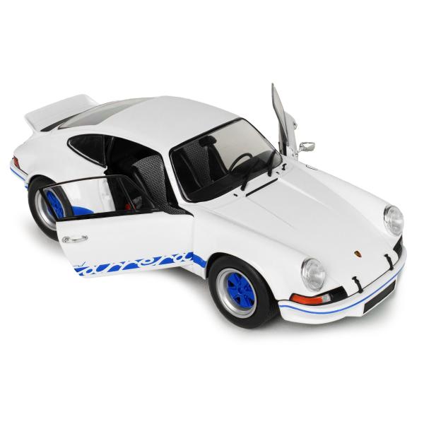 1:18 PORSCHE 911 RSR BÍLÁ / MODRÉ PRUHY CARRERA