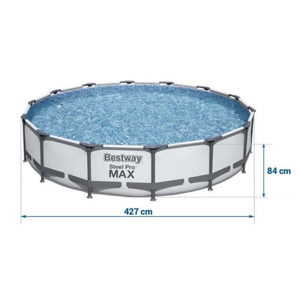 Zahradní bazén Bestway 56595 Steel Pro MAX 427 cm x 84cm Pool Set s kartušovou filtrací