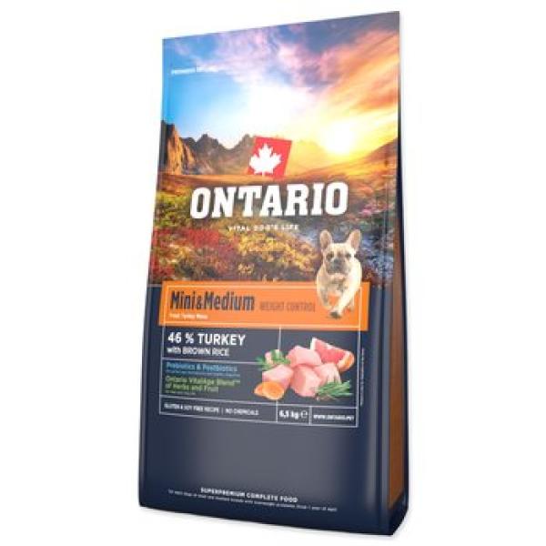 Krmivo Ontario Mini & Medium Weight Control Turkey & Brown Rice 6,5kg (obrázek 8)