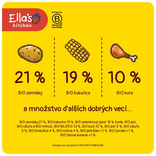 Ella's Kitchen BIO Kuřátko s kukuřičnou kaší (130 g) (obrázek 4)