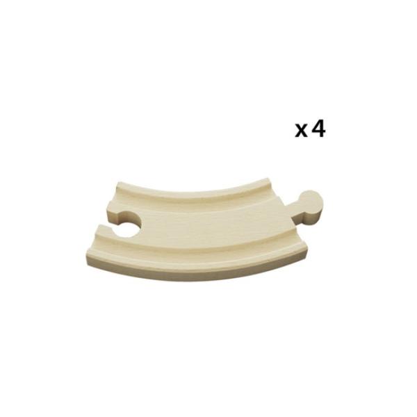 Brio Krátké zatáčky, 90 mm, 4 ks