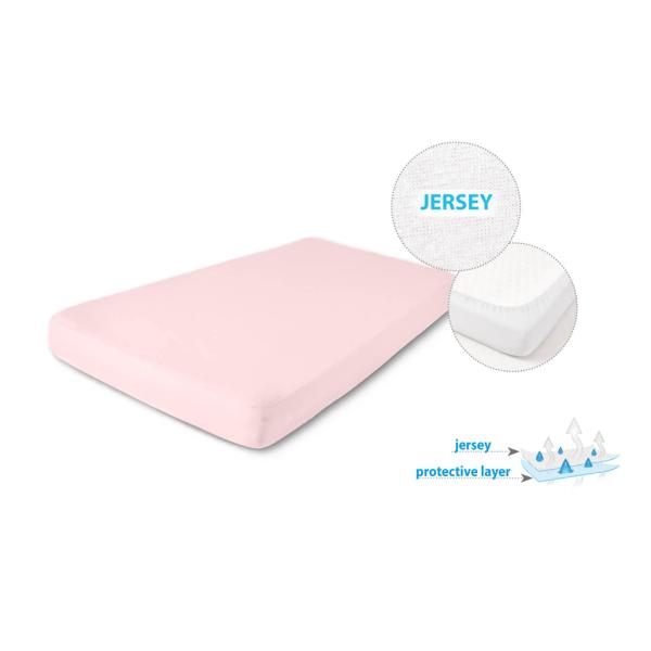Babymatex Prostěradlo nepromokavé Jersey 70x140 cm růžová (obrázek 8)