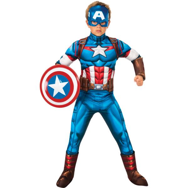 AVENGERS Kapitán Amerika detský kostým veľkosť S(122-128cm)deluxe