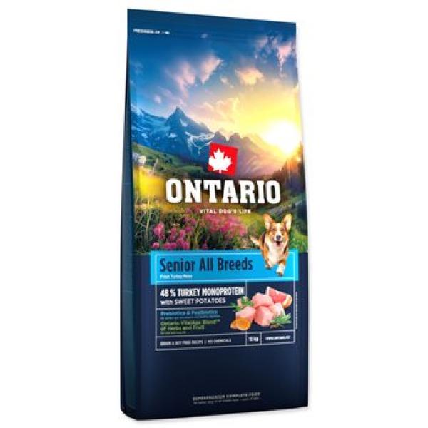 Krmivo Ontario Senior All Breeds Monoprotein Turkey & Sweet Potatoes 12kg (obrázek 6)