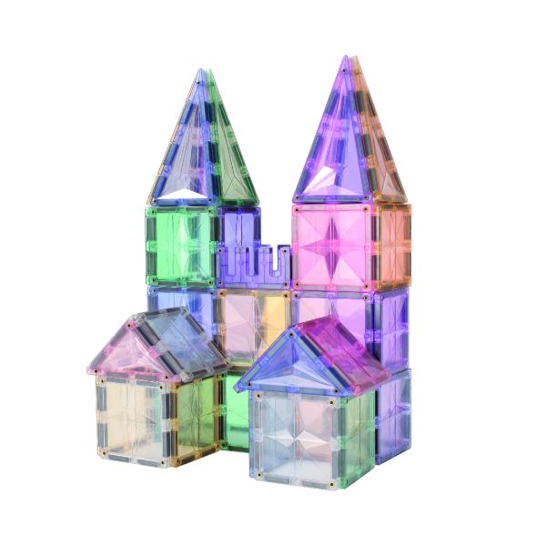 Cleverclixx Magnetická stavebnice Creative Pack Pastel – 125 ks (obrázek 4)