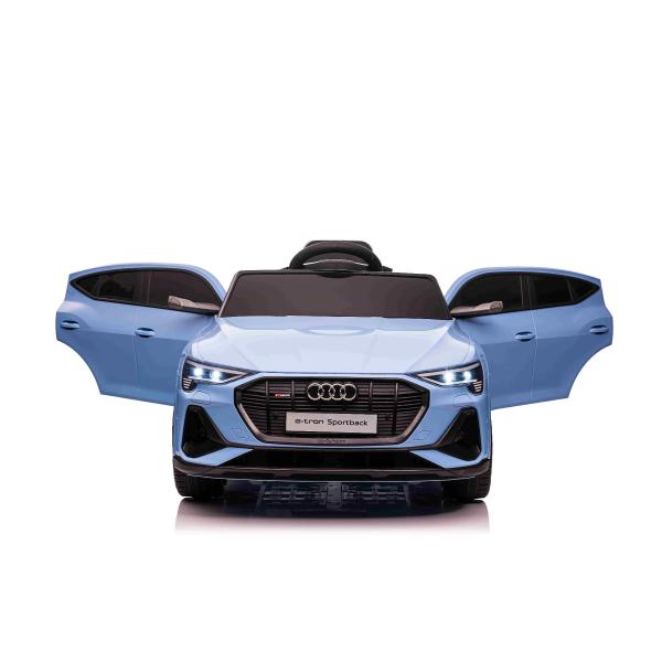 Elektrické autíčko Audi E-tron Sportback 12V, modré, široké jednomístné sedadlo
