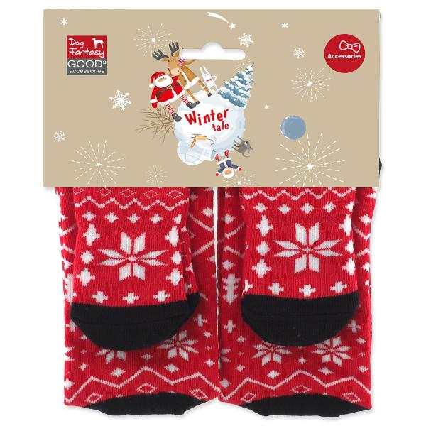 Ponožky Dog Fantasy Winter Tale Vianočné pre pána i maznáčika, 36cm a 11cm