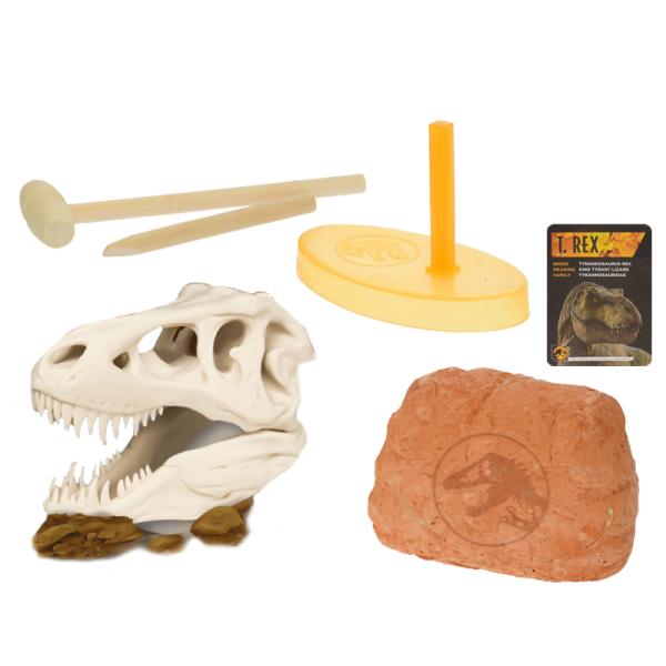 Jurský svět sada vytesej si dinosauří lebku s podstavcem