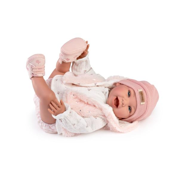 Guca 10284 Olívia – zátěžová realistická panenka s měkkým látkovým tělem – 42 cm