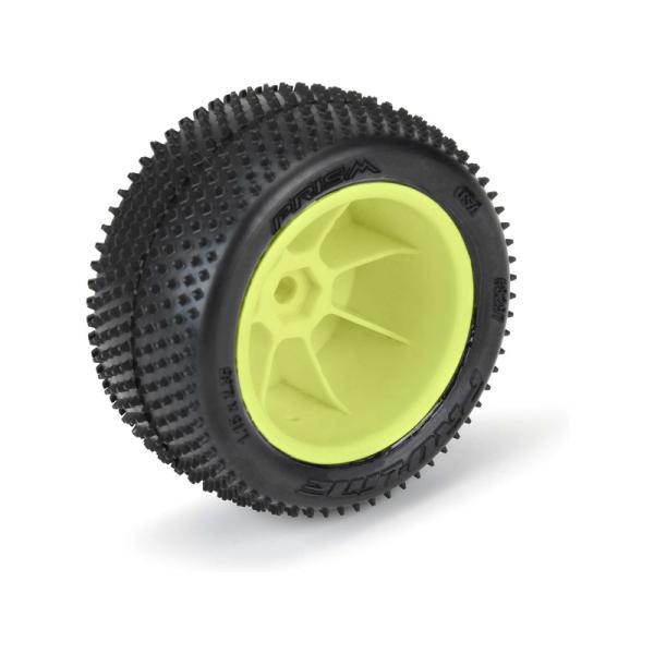 Pro-Line kolo 1:18, pneu Prism Carpet zadní, disk H8 žlutý (2) (Losi Mini-B) (obrázek 4)