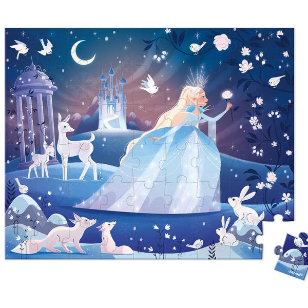 Janod Puzzle v kufříku Ledová královna 54 ks