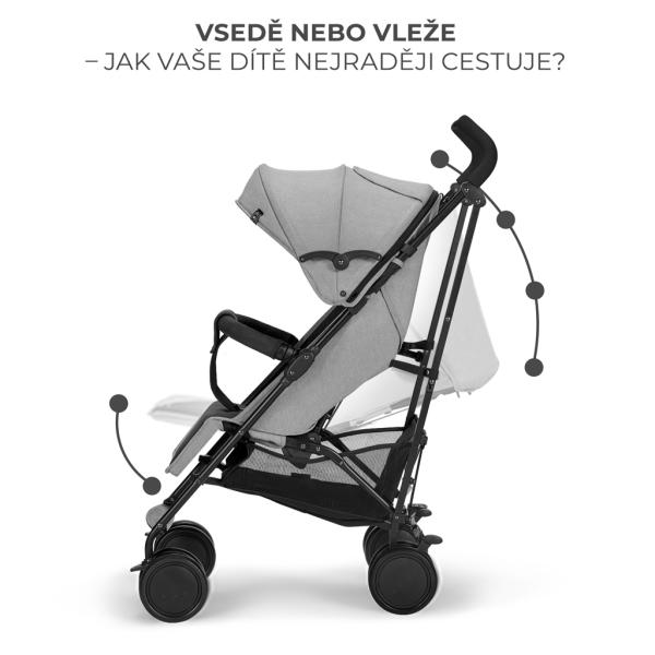 KINDERKRAFT Kočík športový Siesta Ash grey (obrázek 6)