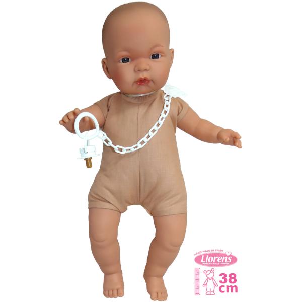 Llorens 389P JOEL & JOELLE - realistická panenka miminko se zvuky a měkkým látkovým tělem