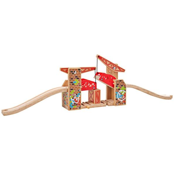 Bigjigs Rail Dvojitý zvedací most Graffiti